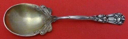 Iris By Durgin-Gorham Sterling Silver Sugar Spoon Goldwashed 6 1/4"