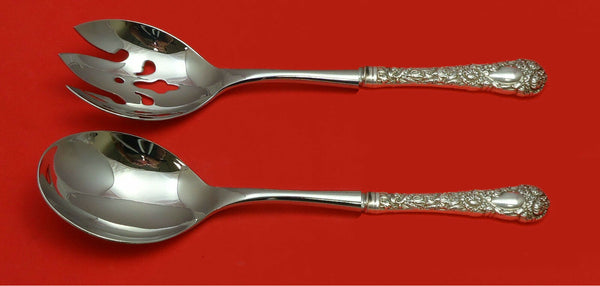 Chrysanthemum by Durgin Sterling Silver Salad Serving Set 2pc HHWS  Custom Made