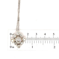 14k and Silver 2.50 Carat TW Antique Genuine Natural Diamond Pendant (#J5925)