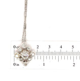 14k and Silver 2.50 Carat TW Antique Genuine Natural Diamond Pendant (#J5925)