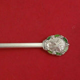 Georg Jensen Sterling Silver Teaspoon Christmas 1971 Enamel 6" Flatware