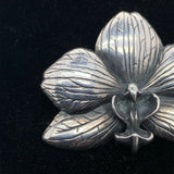 Sterling Orchid Flower Pin Pendant Signed "SZS" (#J5475)