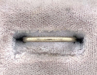 18k White Gold Wedding Band Ring Jewelry with Chevron Leaf Size 5.5 (#J5905)