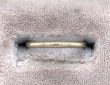 18k White Gold Wedding Band Ring Jewelry with Chevron Leaf Size 5.5 (#J5905)