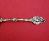 Medallion by Schulz and Fischer Coin Silver Salt Spoon Master 3 1/2"