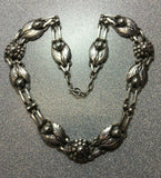 Georg Jensen #1 Flower Leaf .830 Silver Necklace (#J5305)