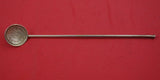 Mexican Sterling Silver Sipper Straw w/ sundial bowl 7 3/4"