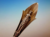 Wood & Hughes Sterling Silver Platter Spoon w/3-D Woman Gold Washed 10 3/4"