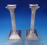 Georgian by SSWH Ltd Sterling Silver Candlestick Pair 9" x 3 1/4" (#7128)