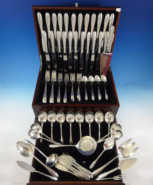 Lyric by Gorham Sterling Silver Flatware Dinner Service For 12 Set 101 Pieces