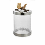 Butterfly Ginkgo by Michael Aram Glass and Nickelplate Canister Set 4 Piece New