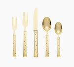 Larabee Dot Gold by Kate Spade Stainless Steel Flatware Set Service 6 New 30 pc