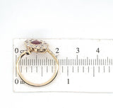 14k Yellow Gold GIA .71ct Genuine Natural Ruby and Diamond Ring Antique (#J6153)