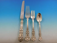 English King Tiffany Sterling Silver Flatware Set Service 51 pcs Dinner C Mono