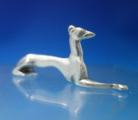 Sterling Silver Paperweight "Whippet" Dog 1" x 2 1/2" 1 ozt. circa 1940 (#5903)