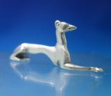 Sterling Silver Paperweight "Whippet" Dog 1" x 2 1/2" 1 ozt. circa 1940 (#5903)