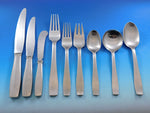 Plata by Georg Jensen Stainless Steel Flatware Set Service 114 pcs Matte Vintage