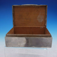 Estate English Silver Cigarette Box with Wood Lining by Walker & Hall (#4238)
