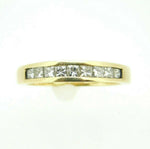 14k Yellow Gold 1/2ct Princess Cut Genuine Natural Diamond Band (#J859)