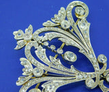 Large 14k Victorian Three Carat Genuine Natural Diamond Pin Pendant (#J3342)