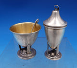 Pearl by Carl Poul Petersen Sterling Silver Salt Dip and Pepper Set 3pc (#7390)