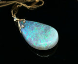 14k Gold Huge 50 Carat GIA Genuine Natural Opal Pendant with Blue-Green (#J5464)