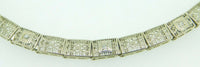 10k White Gold Filigree Bracelet .10ct TW Genuine Natural Diamonds (#J4167)