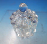 HA English Victorian Cut Crystal Salt Cellar Sterling Silver Salt Spoon (#5547)