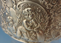 Tiffany & Co. Sterling Silver Child's Set 2pc Bowl & Underplate w/Cupids #0111