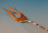 Gorham Aesthetic Sterling Silver applied 3-D Shell Pickle Fork 2-tine GW