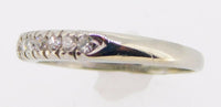 18k White Gold .15ct Genuine Natural Diamond Ring Band (#J3932)