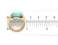 10k Yellow Gold Vintage 5.83ct Genuine Natural Turquoise Men's Ring (#J6135)