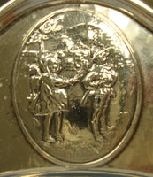 Gorham Sterling Silver Child'S Bowl & Underplate w/8 Figural Medallions (#0419)