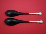 Tara by Reed & Barton Sterling Silver Salad Serving Set HH w/ ebony 12"
