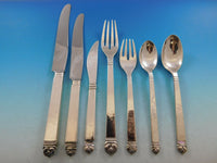 Peer Smed Handwrought Sterling Silver Flatware Set Service 82 pieces Dinner Size