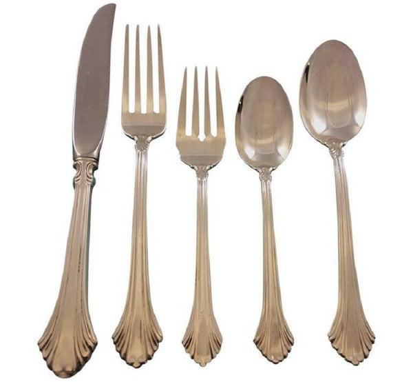 French Regency by Wallace Sterling Silver Flatware Set for 12 Service 66 pieces