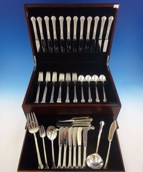 Silver Plumes by Towle Sterling Silver Flatware Set For 12 Service 65 Pieces