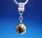 Buccellati Italian Italy Sterling Silver Key Ring Globe Gold Accent New (#4538)