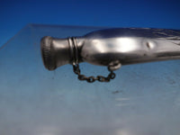 La Pierre Sterling Silver Perfume Bottle with Chain Has Dents 3 1/4" (#6643)