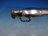 La Pierre Sterling Silver Perfume Bottle with Chain Has Dents 3 1/4" (#6643)