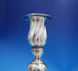 German .835 Silver Candelabra Pair 3-Light 11" x 11 1/2" Post 1886 (#4053)