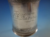 Whiting Sterling Silver Baby Child's Cup Mug with Leaf and Star Border #328