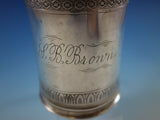 Whiting Sterling Silver Baby Child's Cup Mug with Leaf and Star Border #328