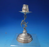 Cherub by Unknown Austrian Sterling Silver Candlestick Pair 6 1/2" c1910 (#5825)