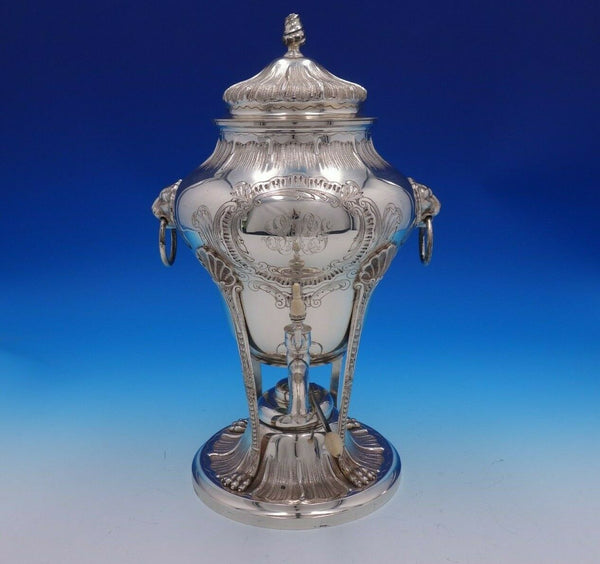 George II by Tuttle Sterling Silver Coffee Urn w/Lion Handles Paws #435 (#4882)