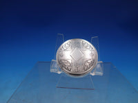 Elgin Mfg Silverplate Compact for Chatelaine Round #270959 Engraved Leaf (#6582)