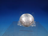 Elgin Mfg Silverplate Compact for Chatelaine Round #270959 Engraved Leaf (#6582)