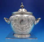 Bigelow Bros and Kennard Coin Silver Sugar Bowl 3-D Finial Hand Engraved (#4014)