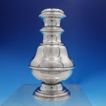 Austrian Sterling Silver Muffineer w/ Fancy Engraved Pierced Top c.1840s (#4073)