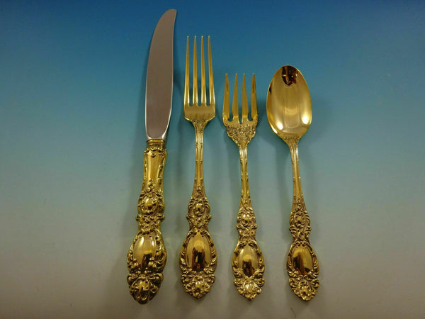 Lucerne Vermeil By Wallace Sterling Silver Regular Size Place Setting(s) 4pc